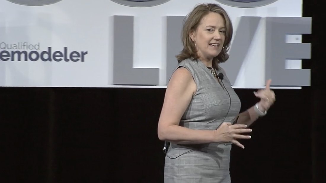 Heather Heydet keynoting Qualified Remodeler Top 500 LIVE in Las Vegas